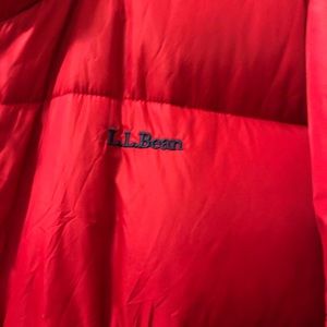 L.L. Bean SZ Large Goose Down Vintage Coat EUC red